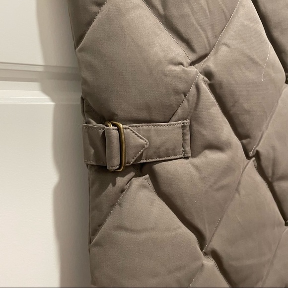 Eddie Bauer Diamond Quilted Goose Down Sage Green Womens Puffer Vest - Picture 4 of 5